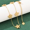 Flower 304 Stainless Steel Necklaces & Stud Earrings Sets for Women SJEW-K003-01G-2