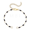 Handmade Glass Cuboid Beaded Chain Bracelet Making AJEW-JB01598-3
