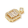 Rack Plating Brass Micro Pave Cubic Zirconia Pendants KK-A224-20G-03-2