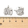 Brass Micro Pave Cubic Zirconia Pendants KK-K355-40P-3