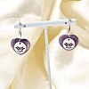 Natural Amethyst & 304 Stainless Steel Hoop Earrings for Women EJEW-G475-02P-08-2