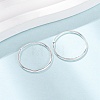 925 Sterling Silver Huggie Hoop Earrings EJEW-C179-05A-S-2