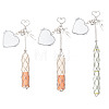 Stainless Steel Portable Lipstick Pouch Pendant Decorations HJEW-FS00107-2