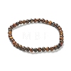 Natural Tiger Eye Beaded Stretch Bracelets BJEW-D446-A-29-2