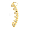 Rhinestone Cuff Earrings for Girl Women Gift EJEW-B042-02G-A-2