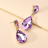 Colorful Transparent Glass Crystal Earrings with Fashionable Waterdrop Shape for Elegant and Stylish Women ST7381527-1