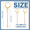 Brass Leverback Earring Findings EJEW-TAC00037-4