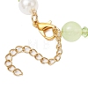 Synthetic Turquoise Beads Charm Bracelets BJEW-JB11849-02-5