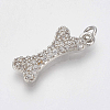Brass Micro Pave Cubic Zirconia Pendants ZIRC-Q018-017P-1