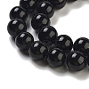 Natural Black Onyx Round Bead Strands G-R198-10mm-2