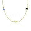 Glass Pearl & Flower Beaded Chains CHC-CJ0001-69-5