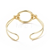 Brass Round Circle Open Cuff Bangle BJEW-F445-16G-3