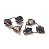 Natural Amethyst & Citrine Triangle Cabochons G-H332-04R-2