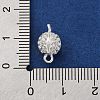 Brass Micro Pave Clear Cubic Zirconia Connector Charms KK-A230-06C-S-3