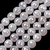 Electroplated Natural Agate Beads Strands G-B191-A07-10mm-20-2