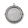 Tibetan Style Alloy Pendant Cabochon Settings TIBE-T003-06AS-RS-1
