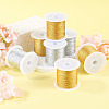 10 Rolls 10 Styles Round PET Metallic Thread MCOR-TA0001-04-7