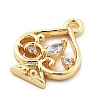 Brass Micro Pave Cubic Zirconia Pendants KK-H511-01G-01-2
