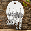 4 Pairs Zinc Alloy Dangle Earrings FS-WG0AE12-05-1