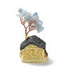 Resin & Natural Aquamarine Model Ornament DJEW-Z001-01B-6