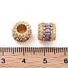 Column Brass Micro Pave Clear Cubic Zirconia Beads KK-S394-02B-3