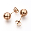 304 Stainless Steel Ball Stud Earrings EJEW-C501-10E-5