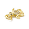 Brass Micro Pave Cubic Zirconia Charms ZIRC-F132-32G-3