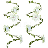 Flower Polyester with Iron wire Upper Arm Cuff Bangles for Women AJEW-GF0014-08B-7
