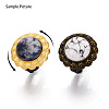 Adjustable Flower Alloy & Iron Bezel Cup Ring Base with Rotatable Tray MAK-T012-06G-6