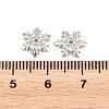 Christmas Brass Clear Cubic Zirconia Beads KK-B186-03P-3