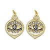 Brass Micro Pave Clear Cubic Zirconia Pendants KK-M207-B02-01G-1