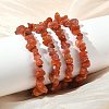 Natural South Red Agate Beaded Stretch Bracelets GG-CBADCD7-01-2