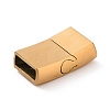 Ion Plating(IP) 304 Stainless Steel Rectangle Magnetic Clasps with Glue-in Ends STAS-E089-42G-A-3