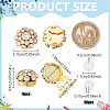 6Pcs Alloy Rhinestone Cufflinks FIND-NB0007-41A-2