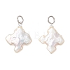 Natural Baroque Keshi Pearl Pendants PALLOY-JF04919-01-1