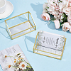 2Pcs Glass Business Card Box ODIS-GO0001-26-4
