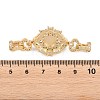 Brass Micro Pave Clear Cubic Zirconia Fold Over Clasps KK-U059-65G-2