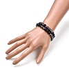 Natural Tiger Eye(Dyed) Beads Stretch Bracelets Set BJEW-JB06653-04-8