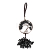 Wire Wrapped Chips Natural Obsidian Big Pendant Decorations HJEW-H057-02B-2