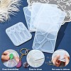DIY Hexagon & Rhombus & Triangle & Oval Pendant Silicone Molds for DIY Earring Making DIY-YW0009-86-3