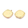 304 Stainless Steel Pendant Cabochon Settings STAS-T067-14G-2