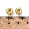 Brass Micro Pave Clear Cubic Zirconia Beads KK-G557-42G-2