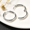 304 Stainless Steel Micro Pave Clear Cubic Zirconia Huggie Hoop Earrings EJEW-C096-01H-P01-5