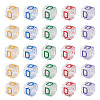 50Pcs Acrylic European Beads MACR-TADJ0001-13D-1