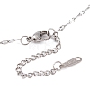 Non-Tarnish Woven Net/Web with Feather 304 Stainless Steel Pendant Necklaces for Women NJEW-G087-06P-4