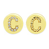 Brass Micro Pave Clear Cubic Zirconia Beads KK-T030-LA843-CX3-3