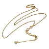Brass Micro Pave Clear Cubic Zirconia Geometric Pendant Y Tassel Necklaces NJEW-P350-01B-G-4