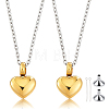 2Pcs 304 Stainless Steel Urn Ashes Pendants STAS-BC0004-38G-1