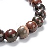 Natural Polychrome Jasper/Picasso Stone/Picasso Jasper Stretch Beaded Bracelets G-A185-01R-3