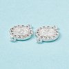 Religion Alloy Crystal Rhinestone Connector Charms FIND-A024-15S-4